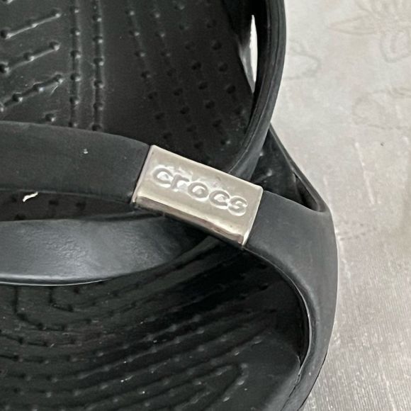 Crocs Cyprus Heel Strappy Black Platform Sandal Women's Sz 10 *Host Pick* - Picture 6 of 6